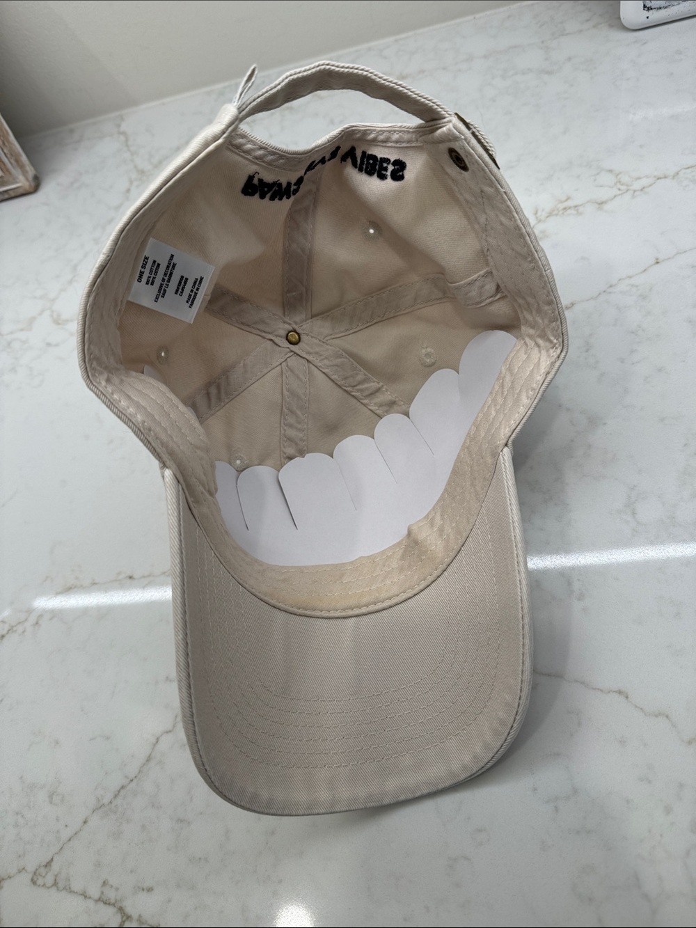 Life Is Good Beige Cap with Black Cat Logo - Picture 4 of 4